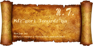 Mágori Tonuzóba névjegykártya